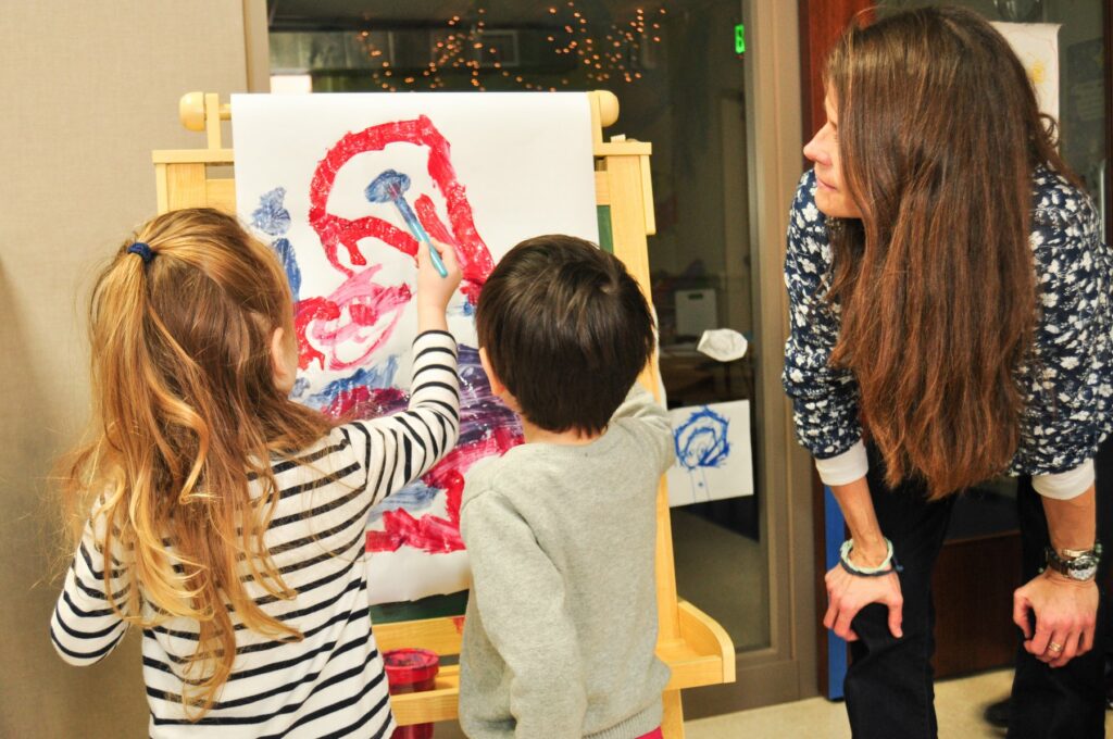 preschool students with Ms. Callie